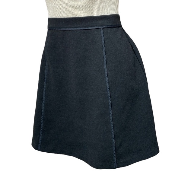 Michael Kors Skirt Womens 2 Black Mini A-Line - Picture 3 of 15